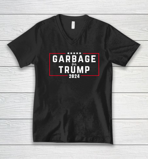 Garbage For Trump 2024 V-Neck T-Shirt
