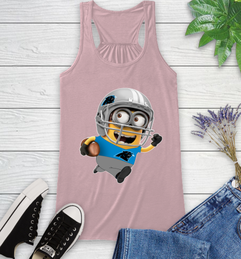 NFL Carolina Panthers Minions Disney Football Sports Racerback Tank 11