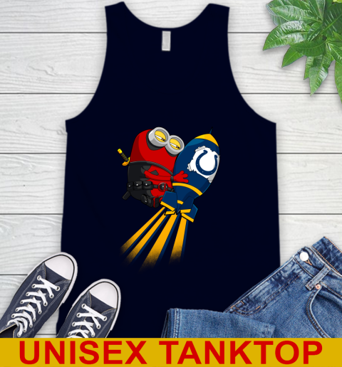NFL Football Indianapolis Colts Deadpool Minion Marvel Shirt Tank Top 3 NFL Football Indianapolis Colts Deadpool Minion Marvel Shirt Tank Top - Image 3