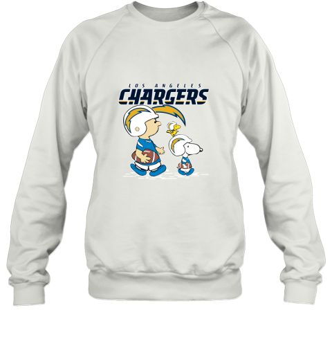 Los Angeles Chargers Let's Play Football Together Snoopy NFL Sweatshirt