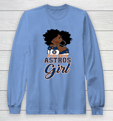 Houston Astross Girl MLB Long Sleeve T-Shirt 11