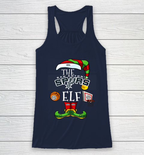 San Antonio Spurs Christmas ELF Funny NBA Racerback Tank 8