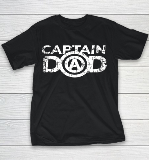Father's Day Dad's Birthday Gift Captain Dad Youth T-Shirt