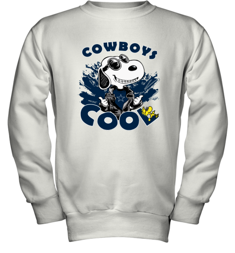 yuvq dallas cowboys snoopy joe cool were awesome shirt youth sweatshirt 47 front white