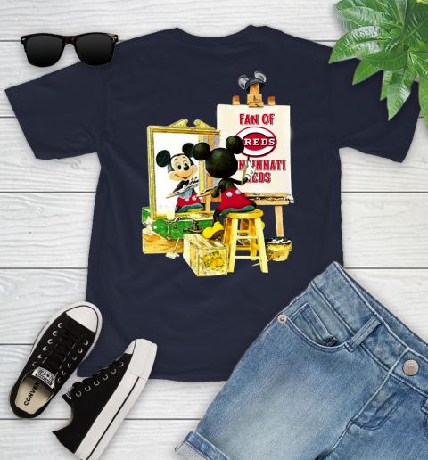 MLB Baseball Cincinnati Reds Mickey Drawing Shirt 95