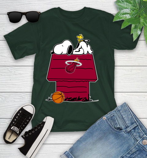 Miami Heat NBA Basketball Snoopy Woodstock The Peanuts Movie Youth T-Shirt 5