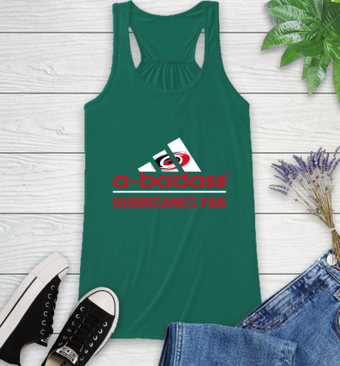 NHL A Badass Carolina Hurricanes Fan Adidas Hockey Sports Racerback Tank 6