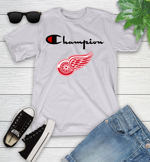 NHL Hockey Detroit Red Wings Champion Shirt Youth T-Shirt 2
