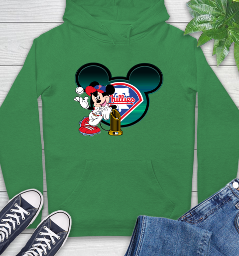 MLB Philadelphia Phillies The Commissioner's Trophy Mickey Mouse Disney Hoodie 8