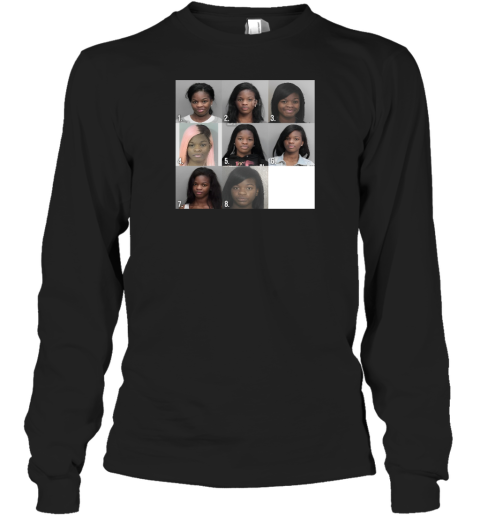 City Girls' Jt Wearing Jt's 8 Mugshots Long Sleeve T