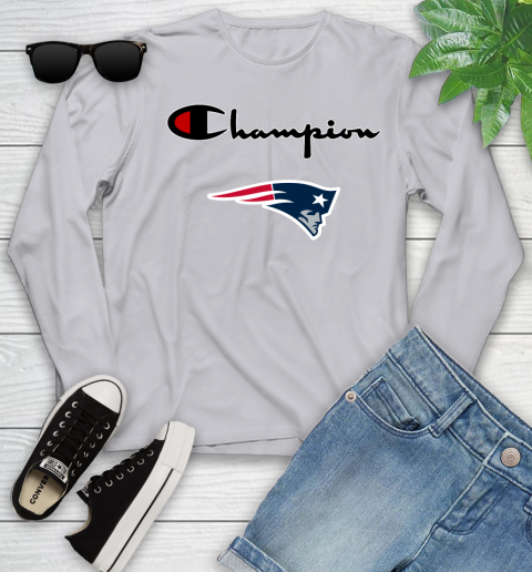 NFL Football New England Patriots Champion Shirt Youth Long Sleeve 3