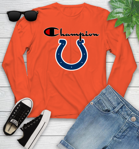 NFL Football Indianapolis Colts Champion Shirt Youth Long Sleeve 2