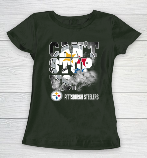 NFL Pittsburgh Steelers Can't Stop Vs Women's T-Shirt 4