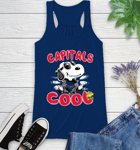 NHL Hockey Washington Capitals Cool Snoopy Shirt Racerback Tank - Image 7