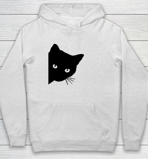 Black Cat Face Watching Funny Cat Halloween Gifts Cat Lovers T Shirt.QZSPTYUYC4 Hoodie