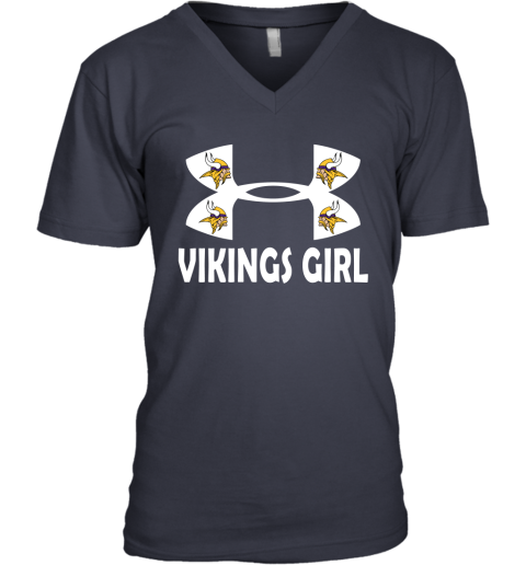 NFL Minnesota Vikings Girl Under Armour Football Sports F5UX9Z2Yu1L v neck unisex 8 95 151514 front navy