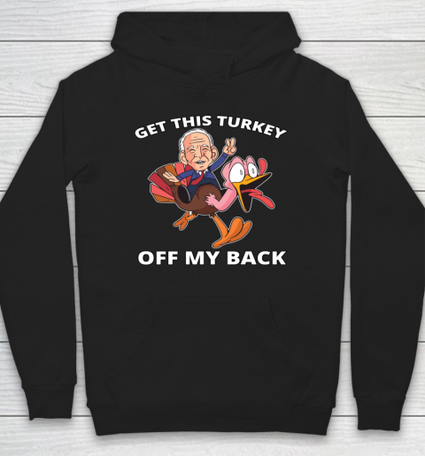 Make Thanksgiving Great Again Funny Biden Riding a Turkey Hoodie
