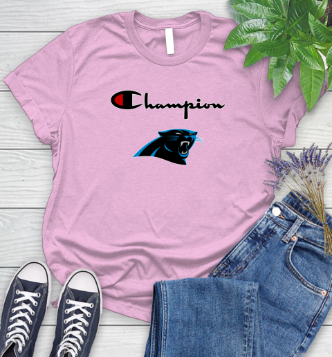 NFL Football Carolina Panthers Champion Shirt Women's T-Shirt 8