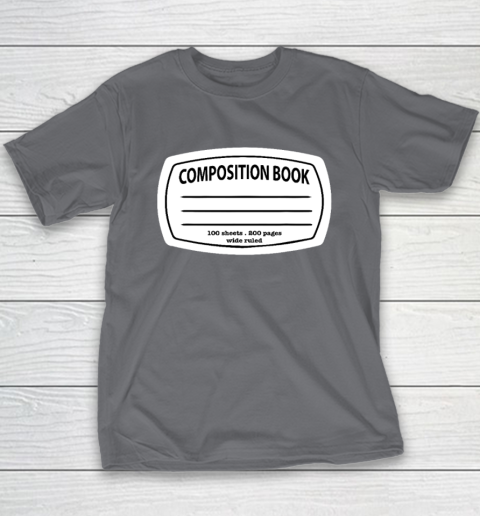 Composition Notebook Costume  Matching Group Halloween Youth T-Shirt 5