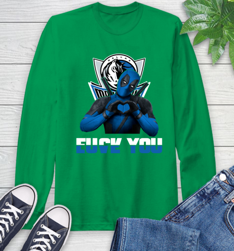 NBA Dallas Mavericks Deadpool Love You Fuck You Basketball Sports Long Sleeve T-Shirt 8