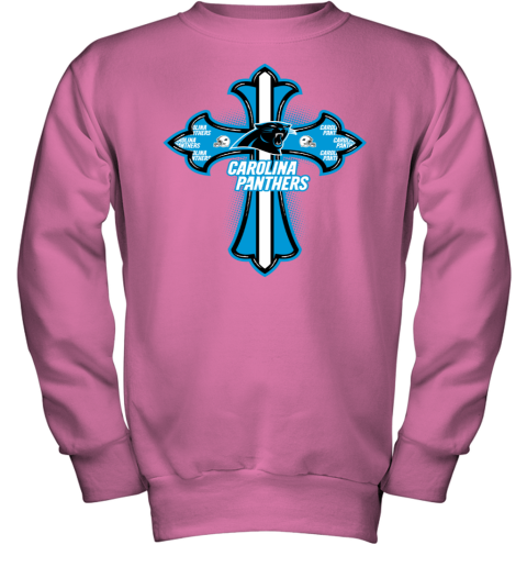 NFL Blue Crusader Cross Carolina Panthers Youth Sweatshirt - Rookbrand