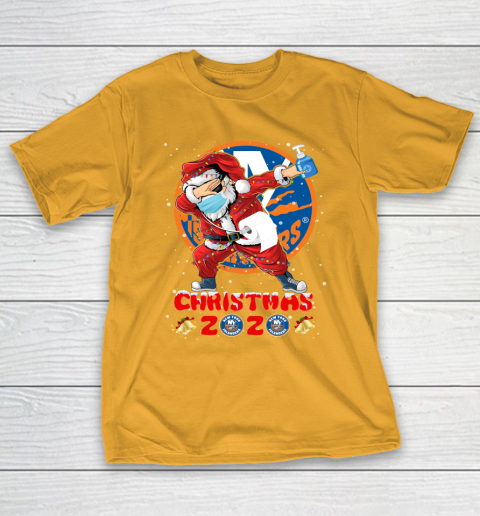 New York Islanders Funny Santa Claus Dabbing Christmas 2020 NHL T-Shirt 2