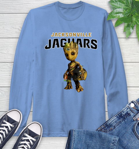 Jacksonville Jaguars NFL Football Groot Marvel Guardians Of The Galaxy Long Sleeve T-Shirt 11