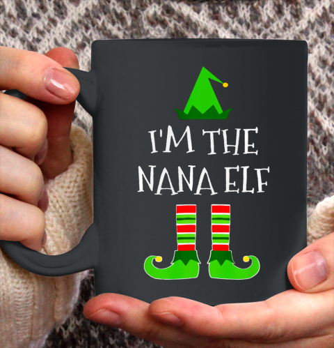 I m The Nana Elf Matching Family Christmas Funny Pajama Ceramic Mug 11oz