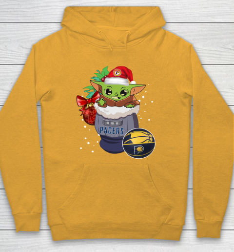 Indiana Pacers Christmas Baby Yoda Star Wars Funny Happy NBA Hoodie 3