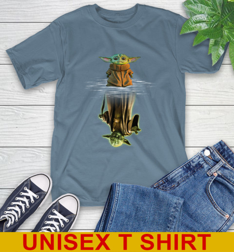 Mandalorian Baby Yoda star wars water reflection T-Shirt 8