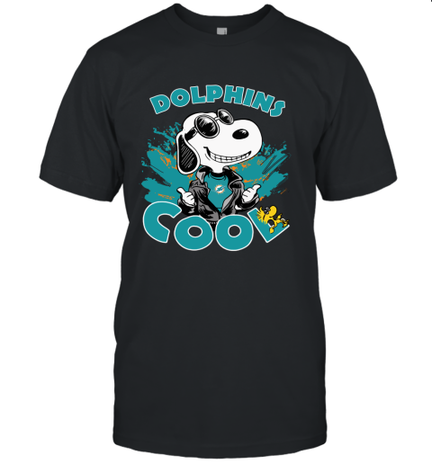 Miami Dolphins Snoopy Joe Cool We're Awesome Shirts Unisex Jersey Tee