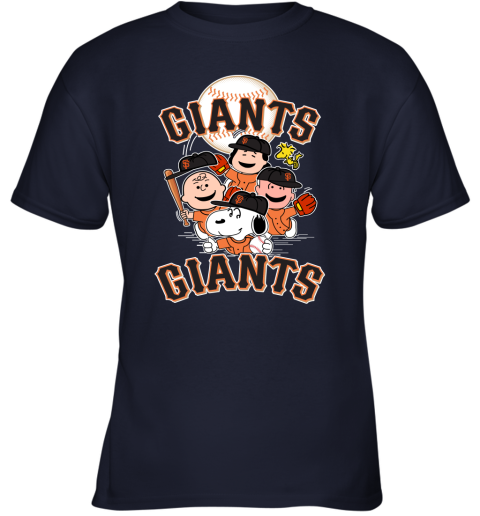 MLB San Francisco Giants Snoopy Charlie Brown Woodstock The Peanuts Movie Baseball  T Shirt_000 T-Shirt