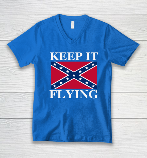 Keep It Flying Confederate Flag V-Neck T-Shirt 4