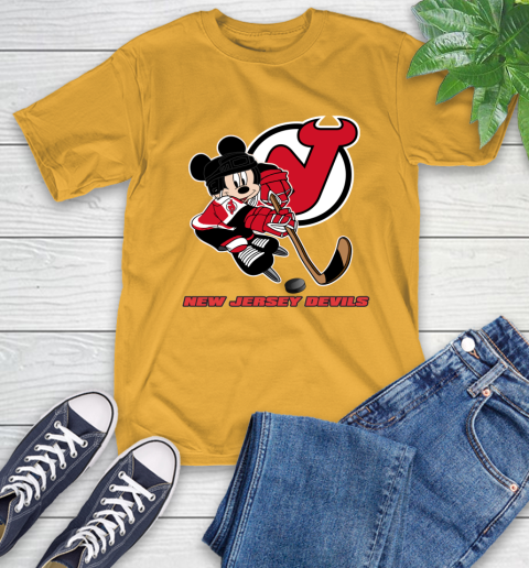 NHL New Jersey Devils Mickey Mouse Disney Hockey T Shirt T-Shirt 3