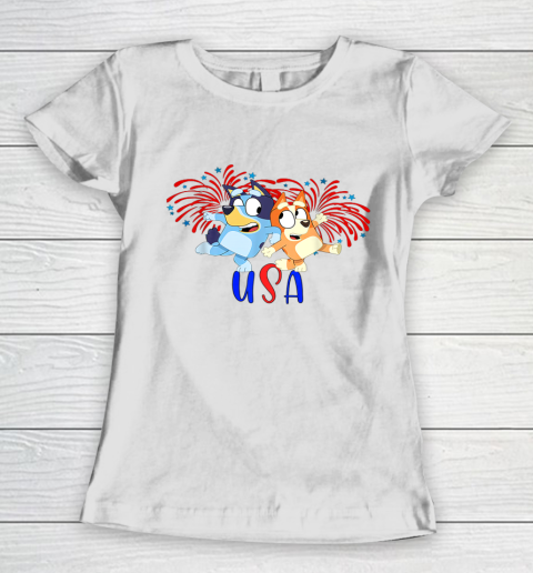 Blueys 4th of July Red White And Blue America Women's T-Shirt