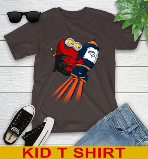 NFL Football Denver Broncos Deadpool Minion Marvel Shirt Youth T-Shirt 6