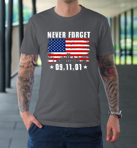 Never Forget September 11 2001 Memorial Day American Flag T-Shirt 6