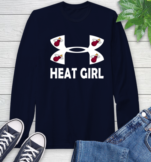 NBA Miami Heat Girl Under Armour Basketball Sports Long Sleeve T-Shirt 3