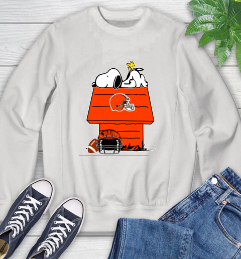 Cleveland Browns NFL Football Snoopy Woodstock The Peanuts Movie Sweatshirt