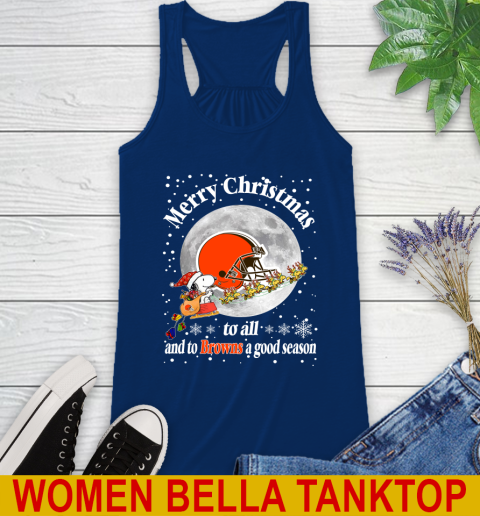 Cleveland Browns Merry Christmas To All And To Browns A Good Season NFL Football Sports Racerback Tank 8 Cleveland Browns Merry Christmas To All And To Browns A Good Season NFL Football Sports Racerback Tank - Image 8