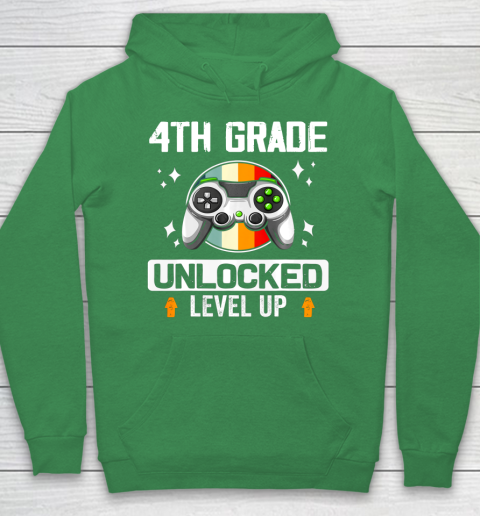 Next Level t shirts 4th Grade Unlocked Level Up Back To School Fourth Grade Gamer Hoodie 5