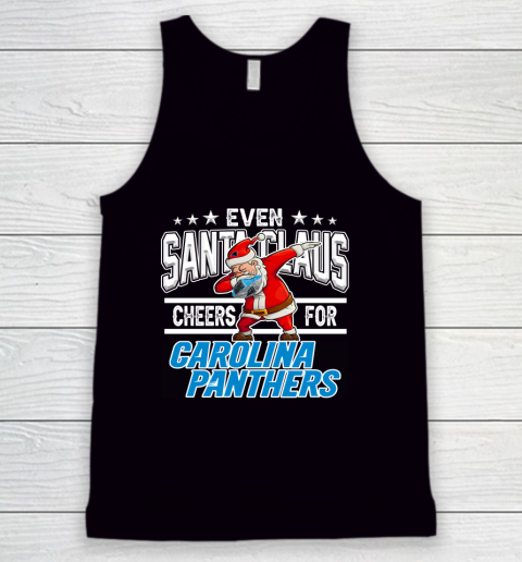 Carolina Panthers Even Santa Claus Cheers For Christmas NFL Tank Top
