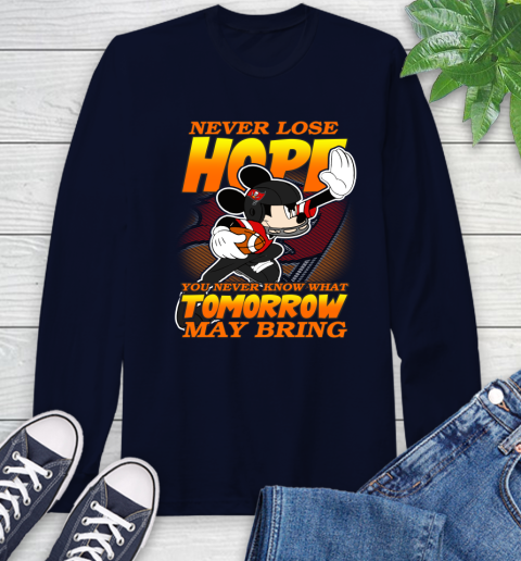Tampa Bay Buccaneers NFL Football Mickey Disney Never Lose Hope Long Sleeve T-Shirt 3