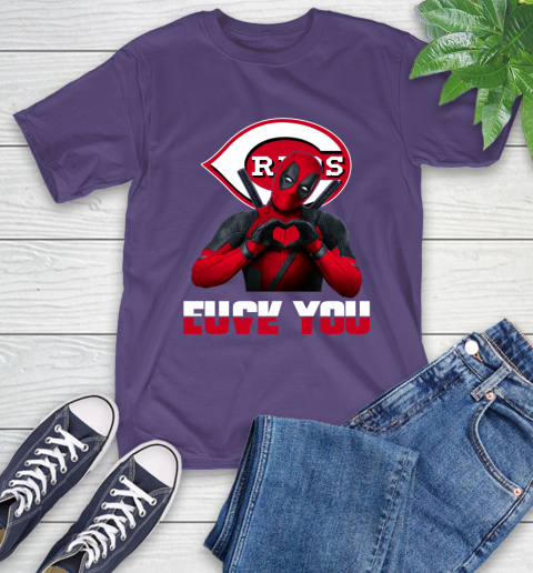 MLB Cincinnati Reds Deadpool Love You Fuck You Baseball Sports T-Shirt 5