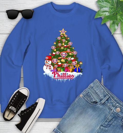 Philadelphia Phillies Merry Christmas MLB Baseball Sports Youth Sweatshirt 8