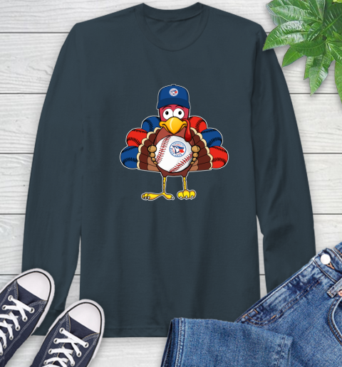 Toronto Blue Jays Turkey thanksgiving Long Sleeve T-Shirt 8