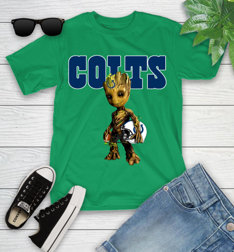 Indianapolis Colts NFL Football Groot Marvel Guardians Of The Galaxy Youth T-Shirt 6