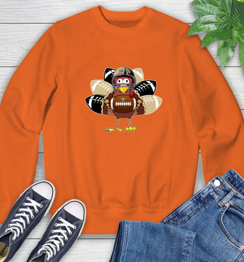 New Orleans Saints Turkey Thanksgiving Day Sweatshirt 4