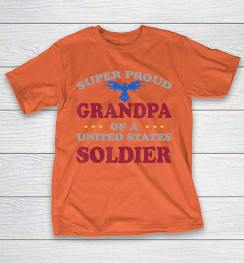 GrandFather gift shirt Veteran Super Proud Grandpa of a United States Soldier T Shirt T-Shirt 4