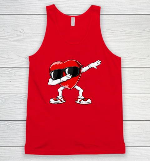 Dabbing Heart Funny Gifts Mens Kids Boys Valentines Day Tank Top 4